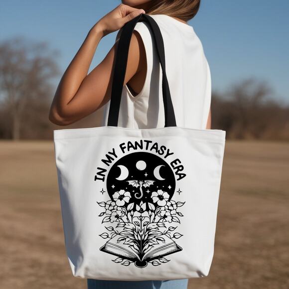 In My Fantasy Era Large Tote Bag for Readers, Book Lovers - Picture 2 of 3
